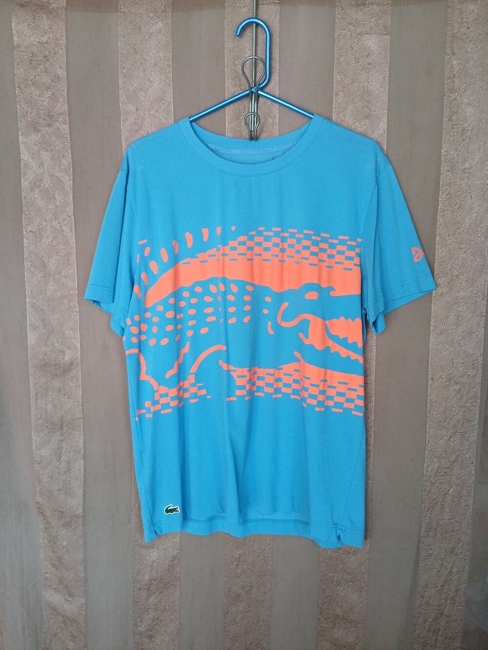 💎 Lacoste Novak Djokovic Performance Men’s Blue Logo Athletic Tee